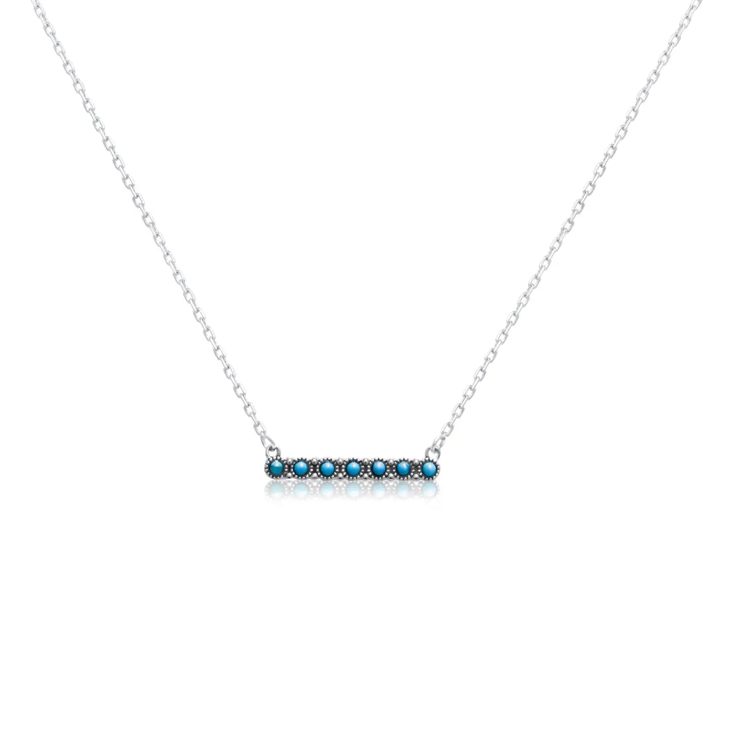 Western 925 Sterling Silver Turquoise Bar Necklace  | Giftware - Jewellery | Saddleworld Ipswich