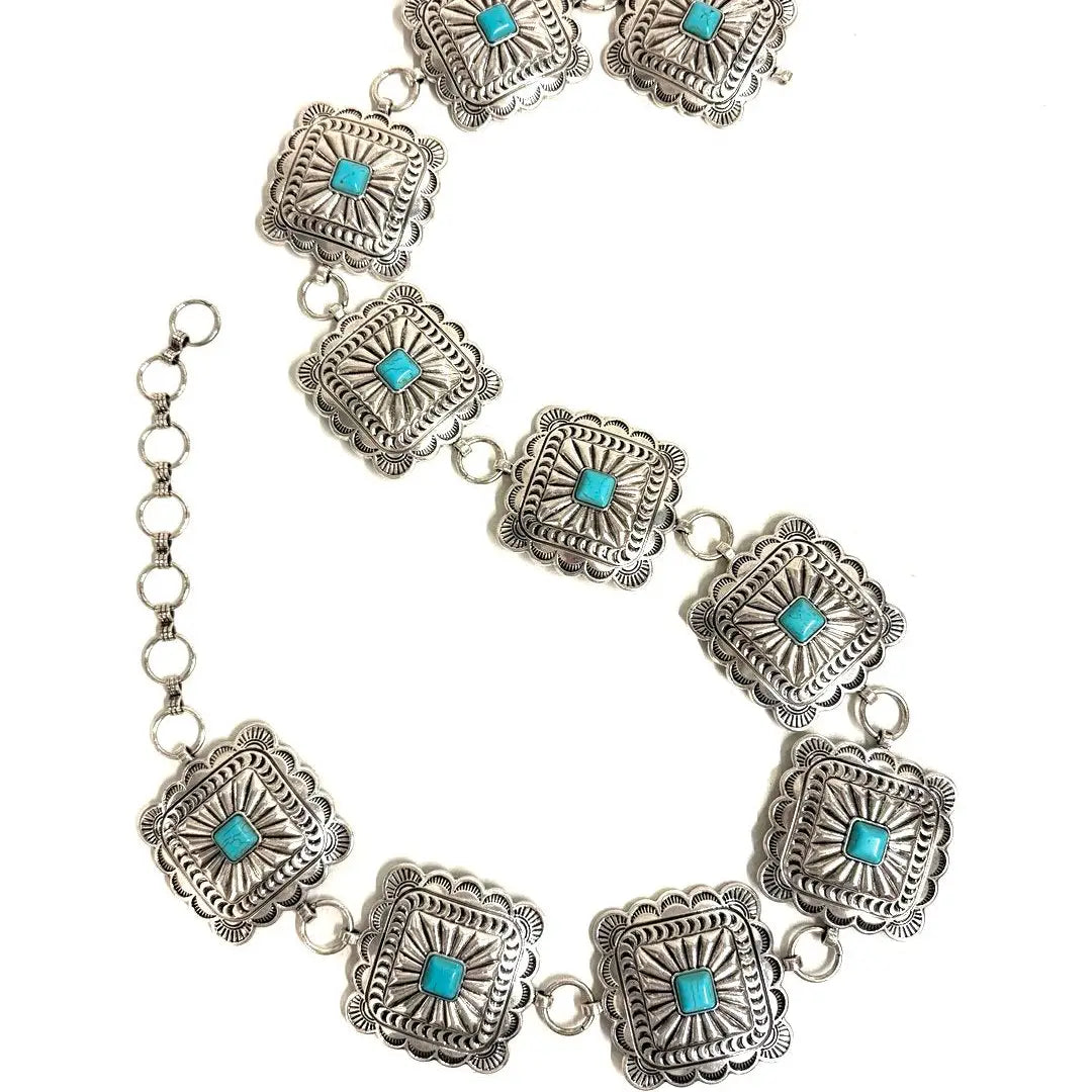 Western Concho Chain Belt | Country Clothing - belt | Saddleworld Ipswich