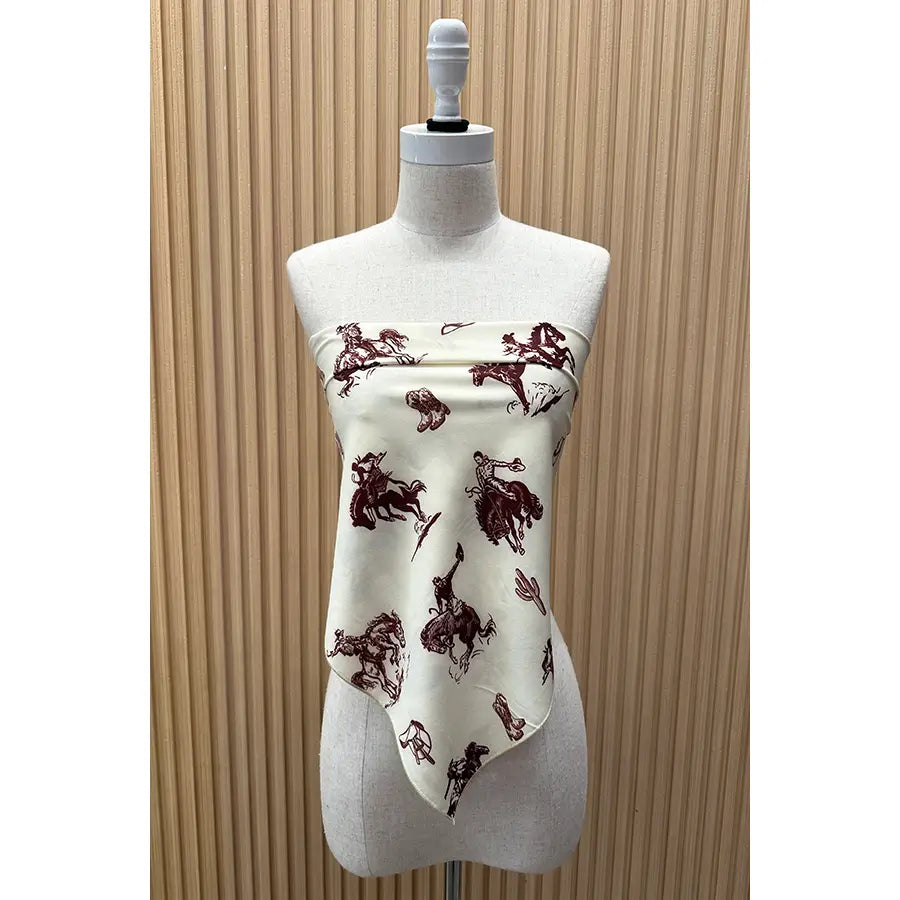 Western Giddy Up Cactus Print Scarf | Country Clothing - Ladies Shirt | Saddleworld Ipswich