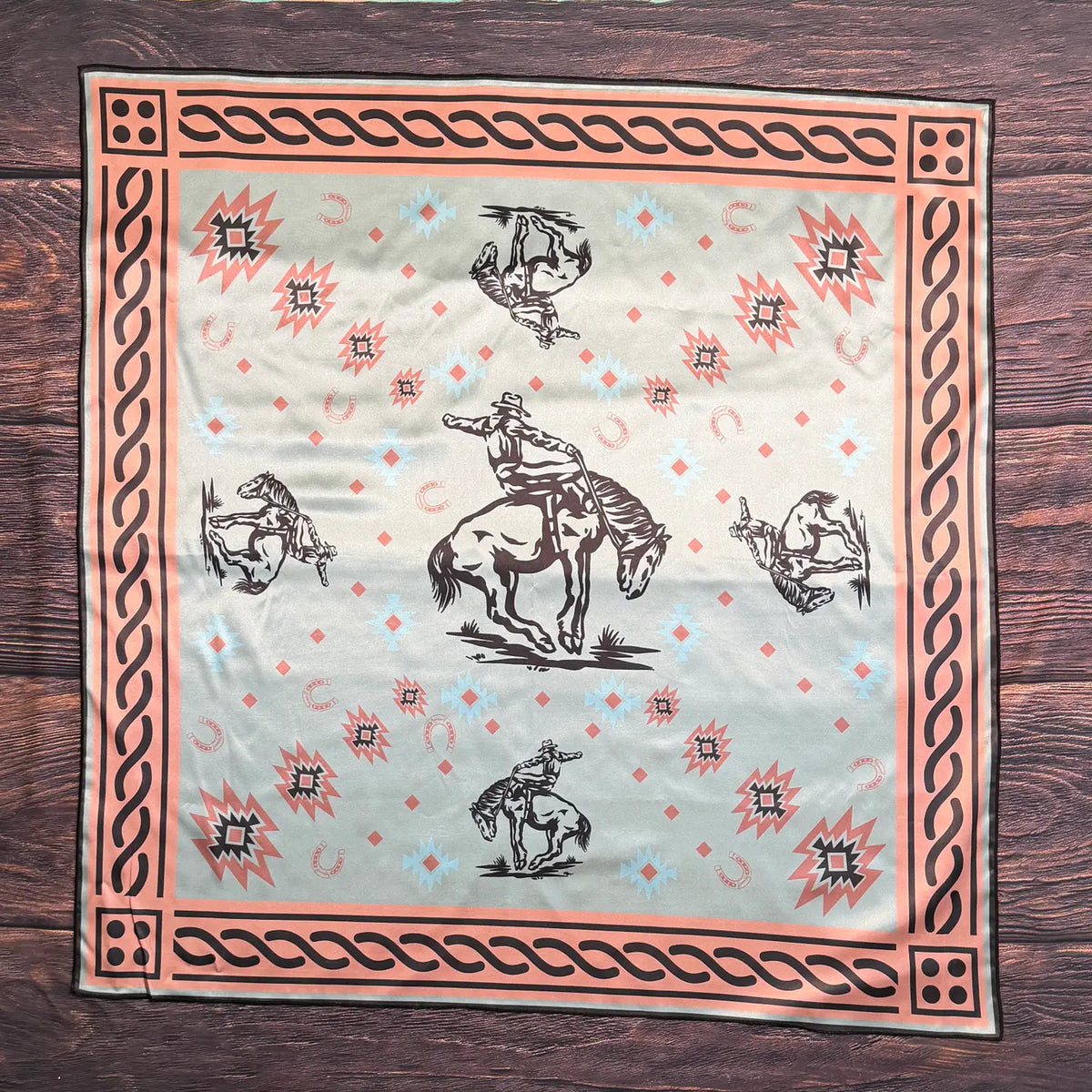 Western Print Silk Scarf | Country Clothing - Ladies Shirt | Saddleworld Ipswich