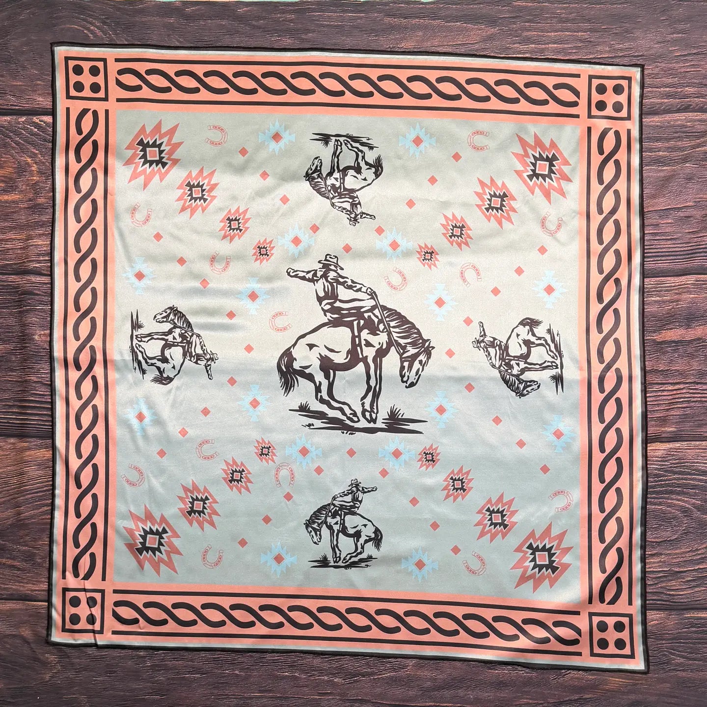 Western Print Silk Scarf | Country Clothing - Ladies Shirt | Saddleworld Ipswich