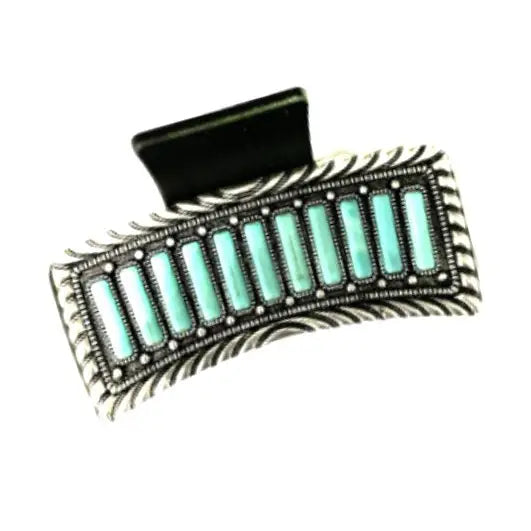 Western Turquoise Stone Hair Claw | Giftware - Accessories | Saddleworld Ipswich