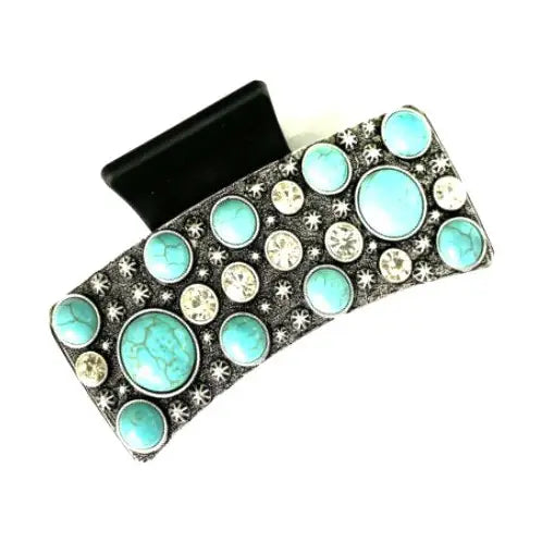 Western Turquoise Stone Hair Claw | Giftware - Accessories | Saddleworld Ipswich