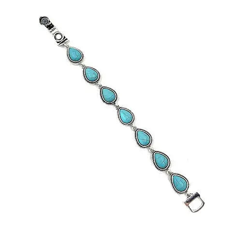 Western Turquoise Teardrop Magnetic Bracelet | Giftware - Jewellery | Saddleworld Ipswich