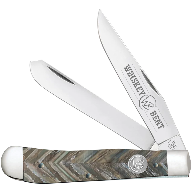 Whiskey Bent Trapper Pocket Knife - Brown Mammoth | Giftware - Pocket Knife | Saddleworld Ipswich