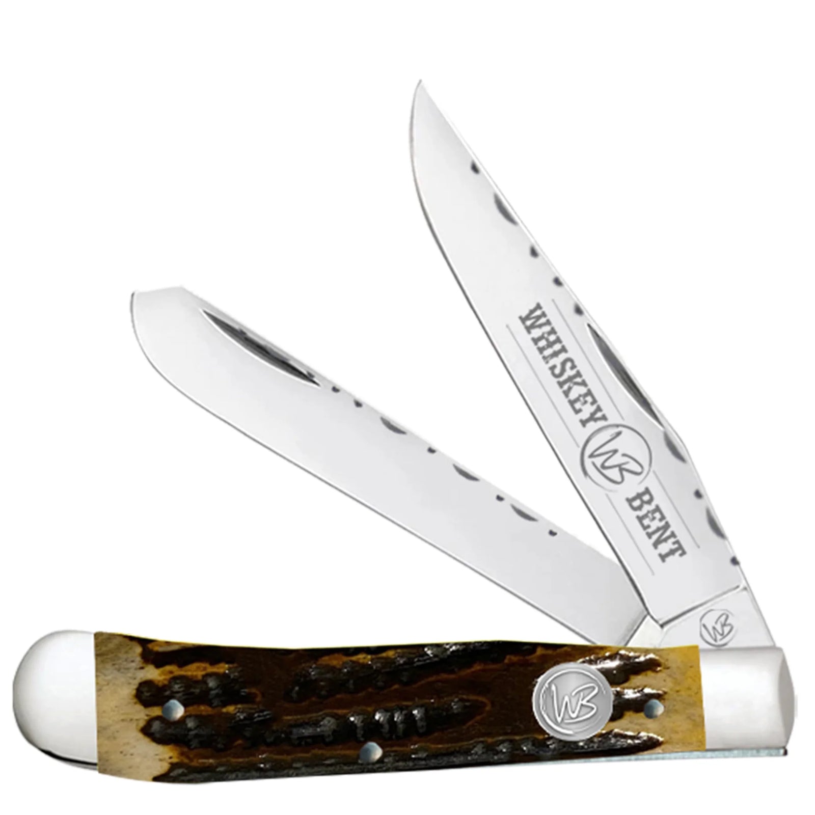 Whiskey Bent Trapper Pocket Knife Filework Twin Blade - Honey Badger | Giftware - Pocket Knife | Saddleworld Ipswich