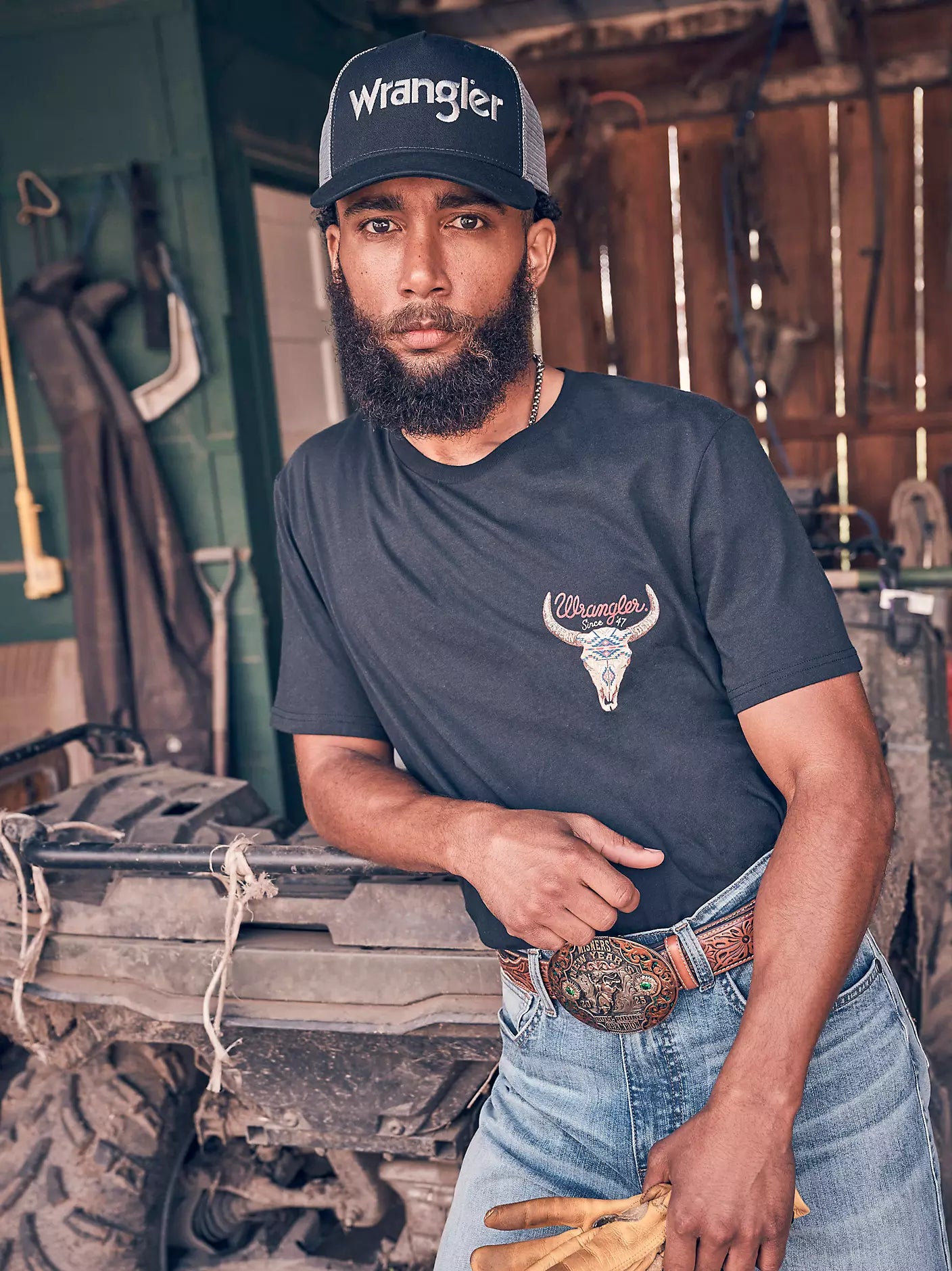 Wrangler Legacy Diamond Graphic T Shirt | Country CLothing - Mens T Shirt | Saddleworld Ipswich