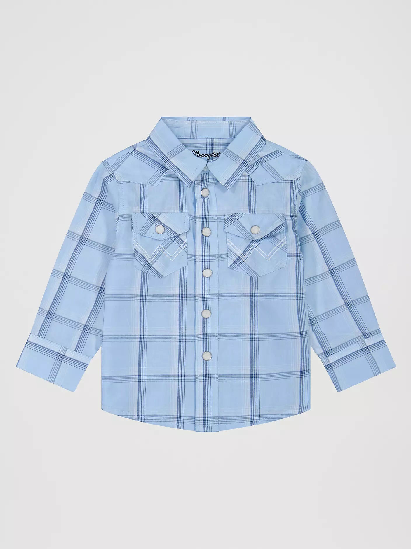 Wrangler Little Boys Long Sleeve Plaid Western Snap Shirt | Country Clothing - Childrens CLothing | Saddleworld Ipswich