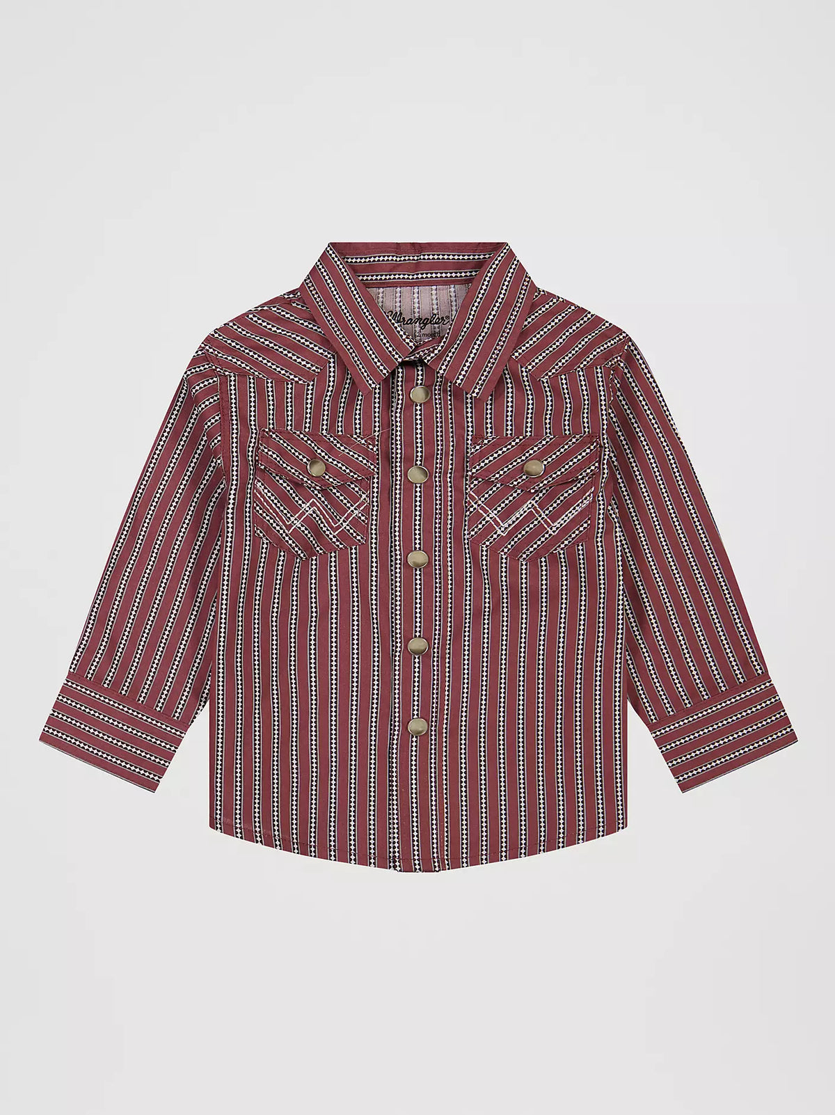 Wrangler Little Boys Long Sleeve Print Western Snap Shirt | Country Clothing - Childrens Clothing | Saddleworld Ipswich