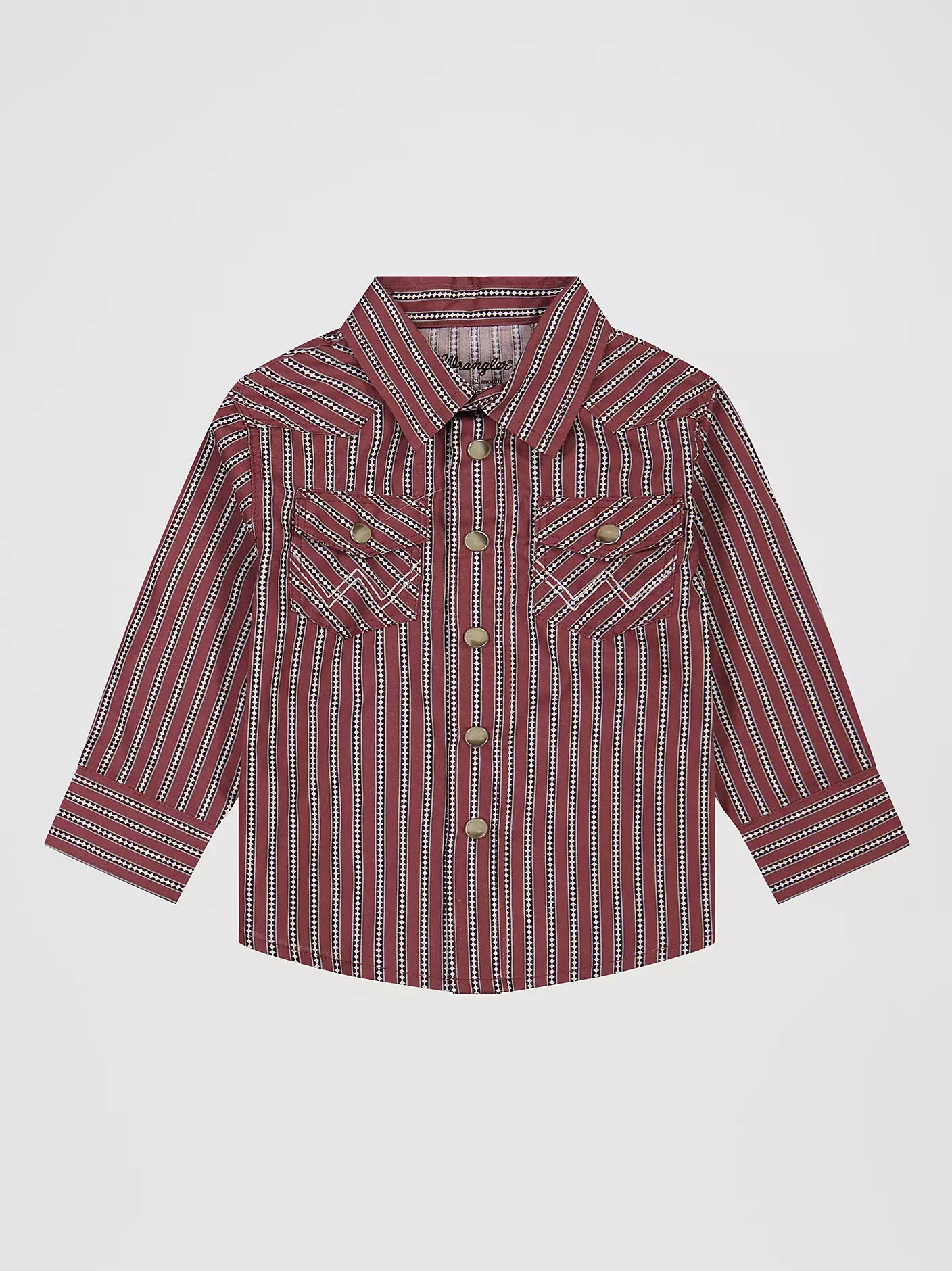 Wrangler Little Boys Long Sleeve Print Western Snap Shirt | Country Clothing - Childrens Clothing | Saddleworld Ipswich