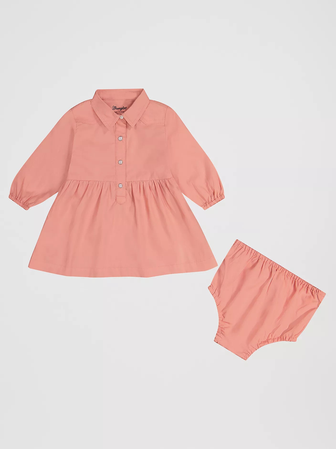 Wrangler Little Girls Long Sleeve Western Snap Dress | Country Clothing - Childrens Clothing | Saddleworld Ipswich