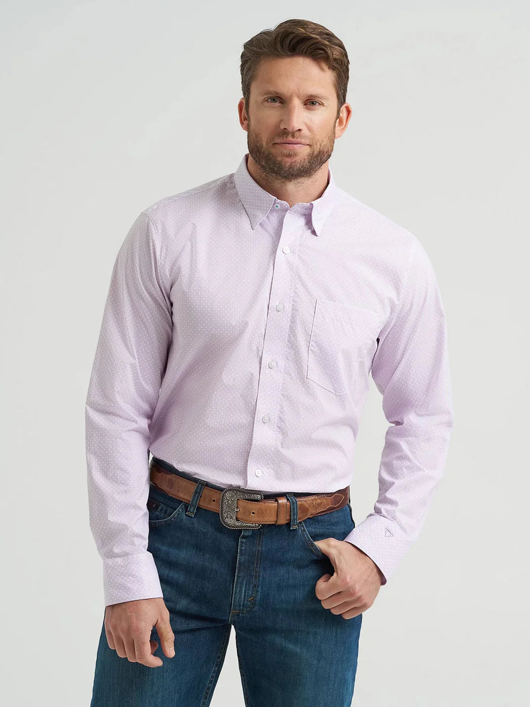 Wrangler Mens Cody Johnson Long Sleeve Button Down Shirt | Country Clothing - Mens Shirts | Saddleworld Ipswich