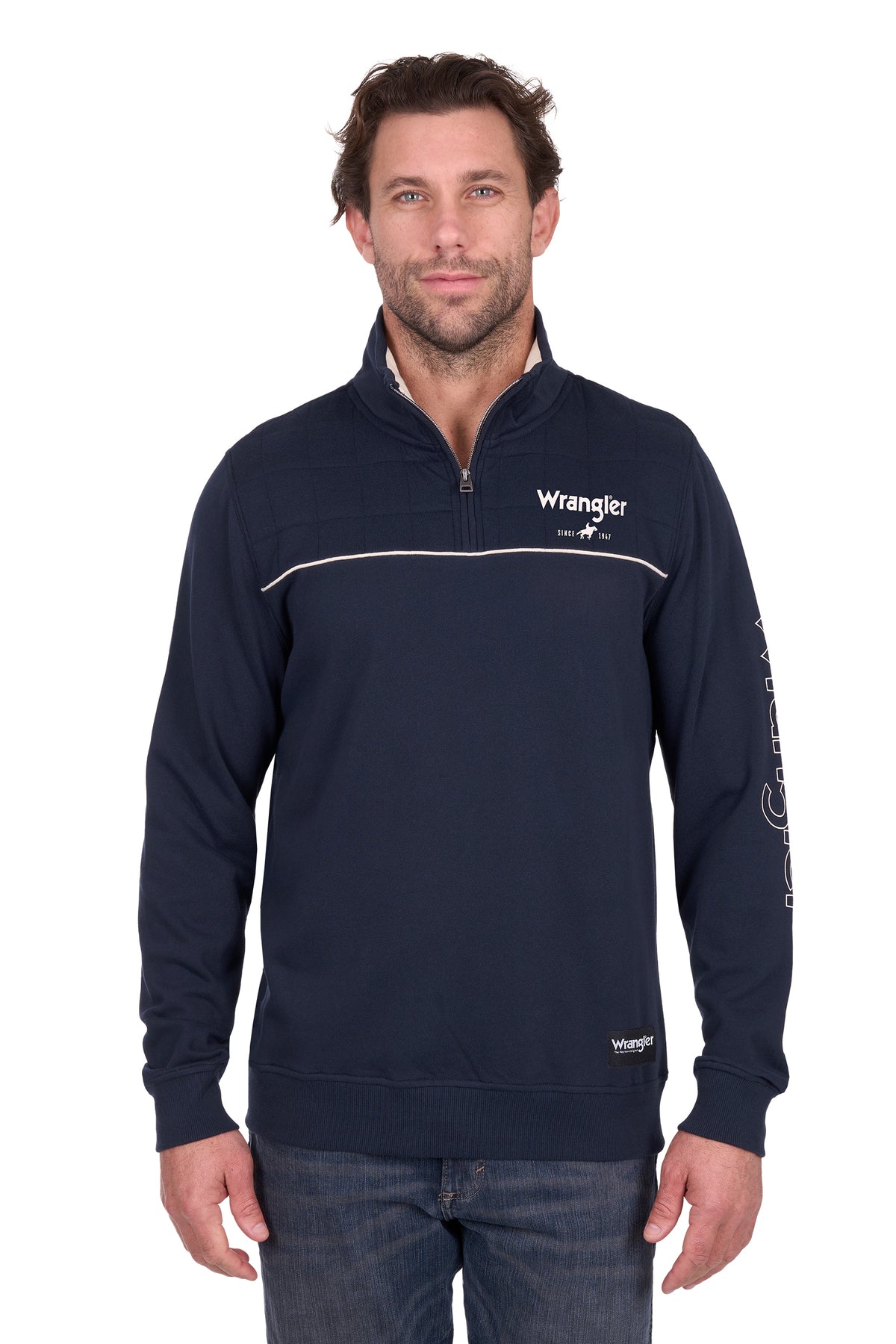 Wrangler Mens Dale 1/4 Zip Pullover | Country Clothing - Mens Winter | Saddleworld Ipswich