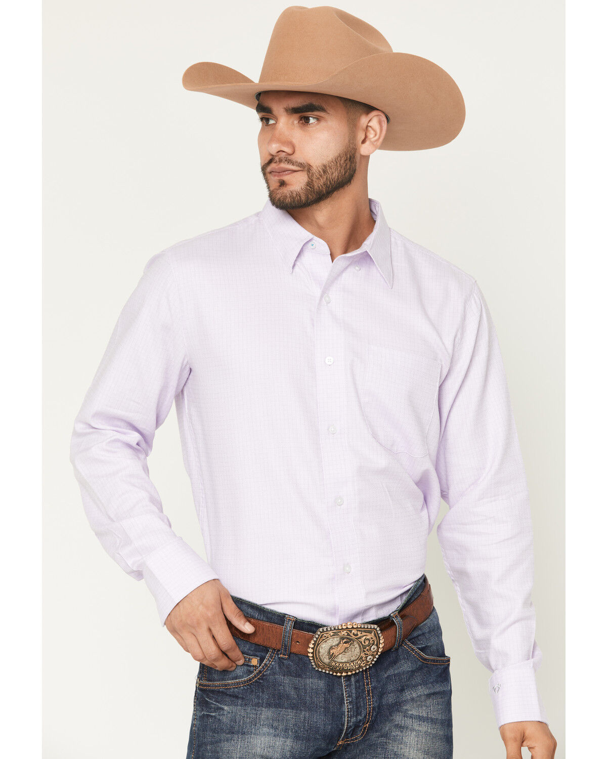 Wrangler Mens Lilac Print Cody Johnson Button Shirt | Country Clothing - Mens Shirts | Saddleworld Ipswich