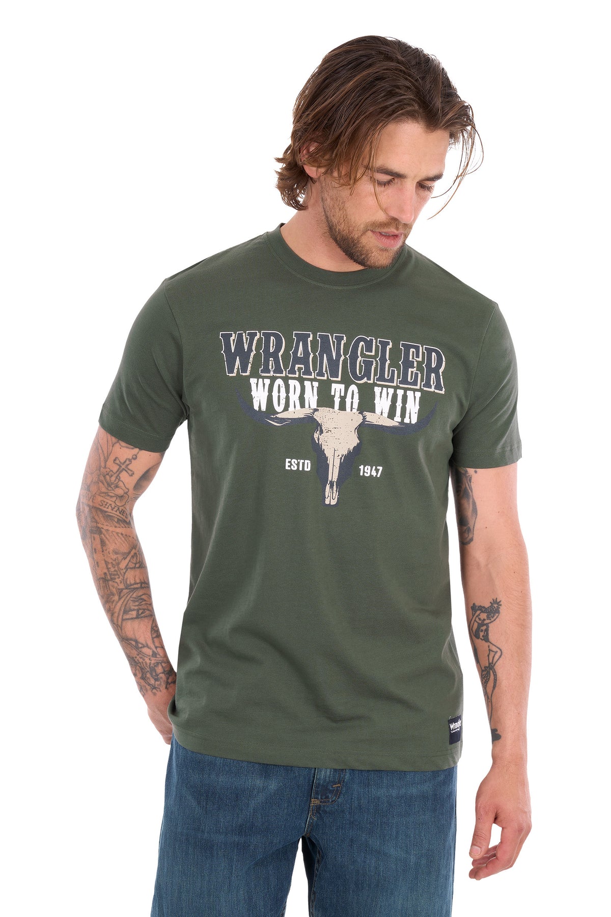 Wrangler Mens Scott SS Tee | Country Clothing - Ladies T Shirt | Saddleworld Ipswich