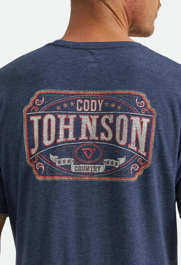 Wrangler Mns Graphic Cody Johnson T Shirt | Country clothing - Mens T Shirt | Saddleworld Ipswich