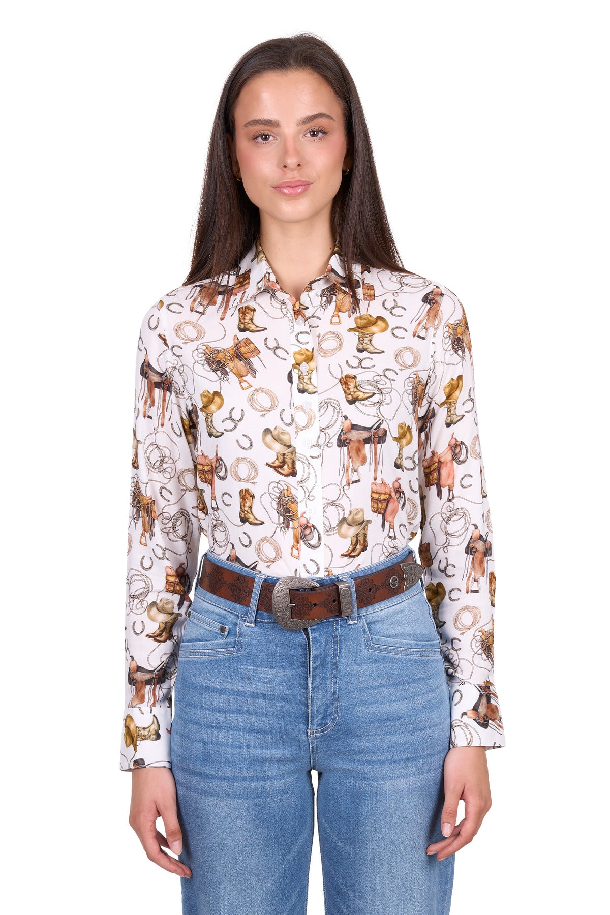 Wrangler Wmns Marilyn LS Shirt | Country Clothing - ladies Shirt | Saddleworld Ipswich