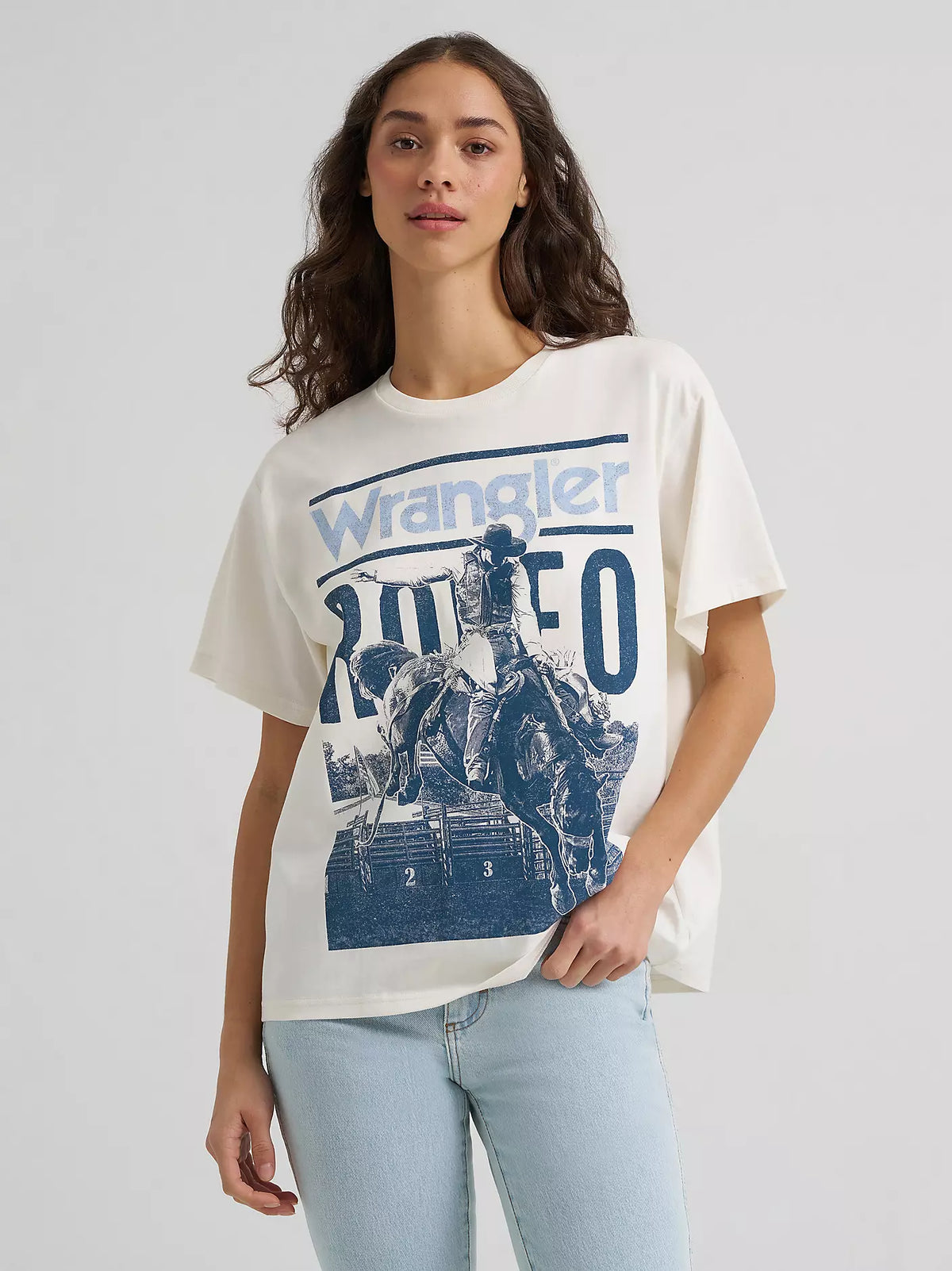 Wrangler Wmns Rodeo Active Girlfriend Graphic Tee | Country Clothing - Ladies T Shirt | Saddleworld Ipswich