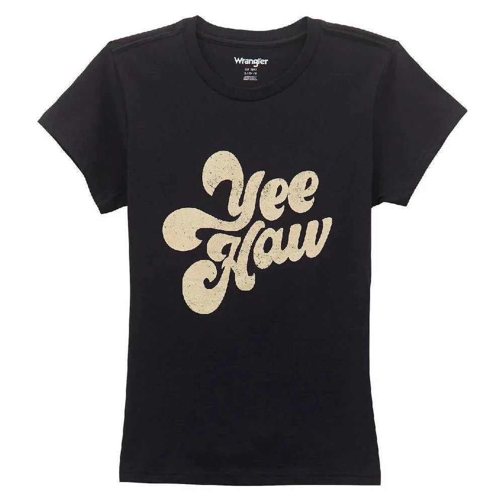 Wrangler Wmns Slim Fit Yee Haw Graphic Tee | Country Clothing - Ladies T Shirts | Saddleworld Ipswich