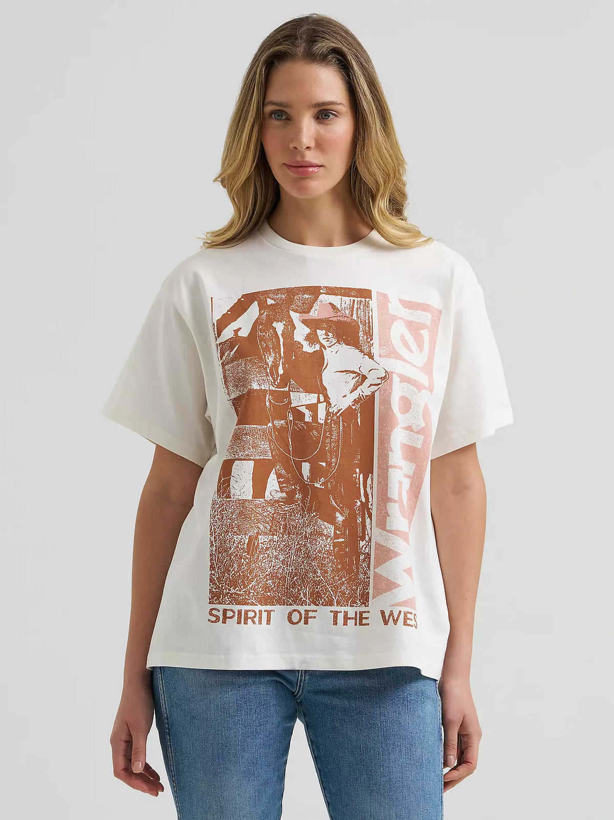 Wrangler Wmns Timeless Girlfriend Graphic Tee | Country Clothing - Ladies T Shirt | Saddleworld Ipswich
