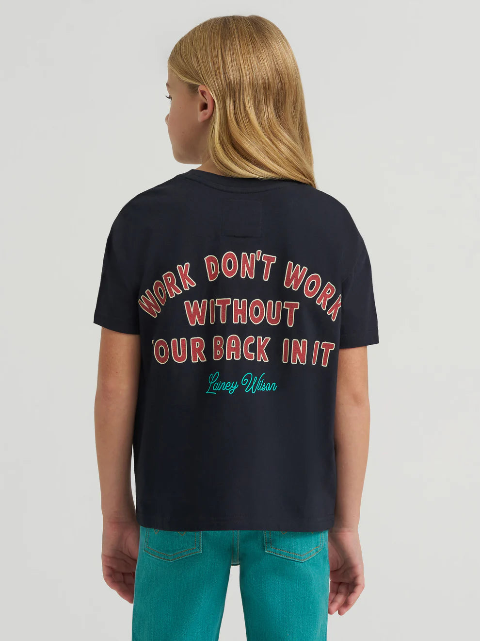 Wrangler X Lainey Wilson Girls Work Dont Work SS Tee | Country Clothing - T SHirt | Saddleworld Ipswich