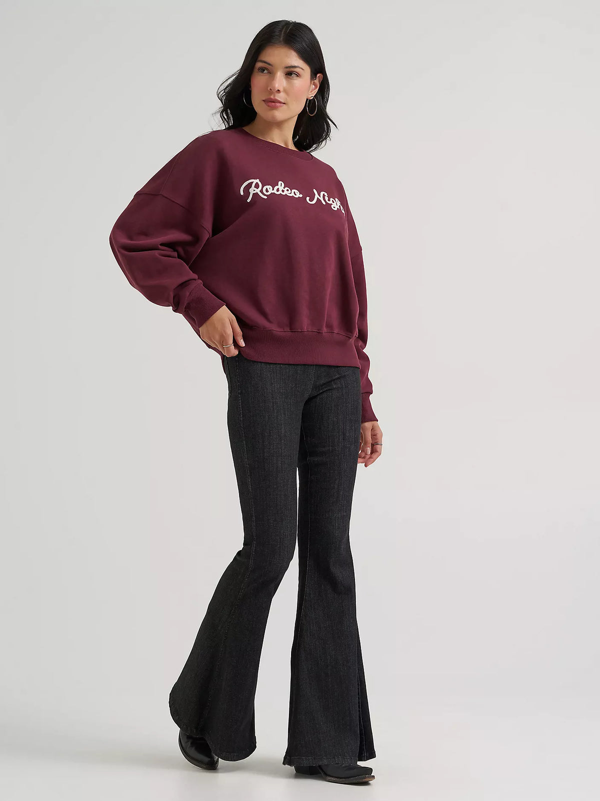 Wrangler X Lainey Wilson Rodeo Nights Sweatshirt | Country Clothing - Ladies Winter | Saddleworld Ipswich