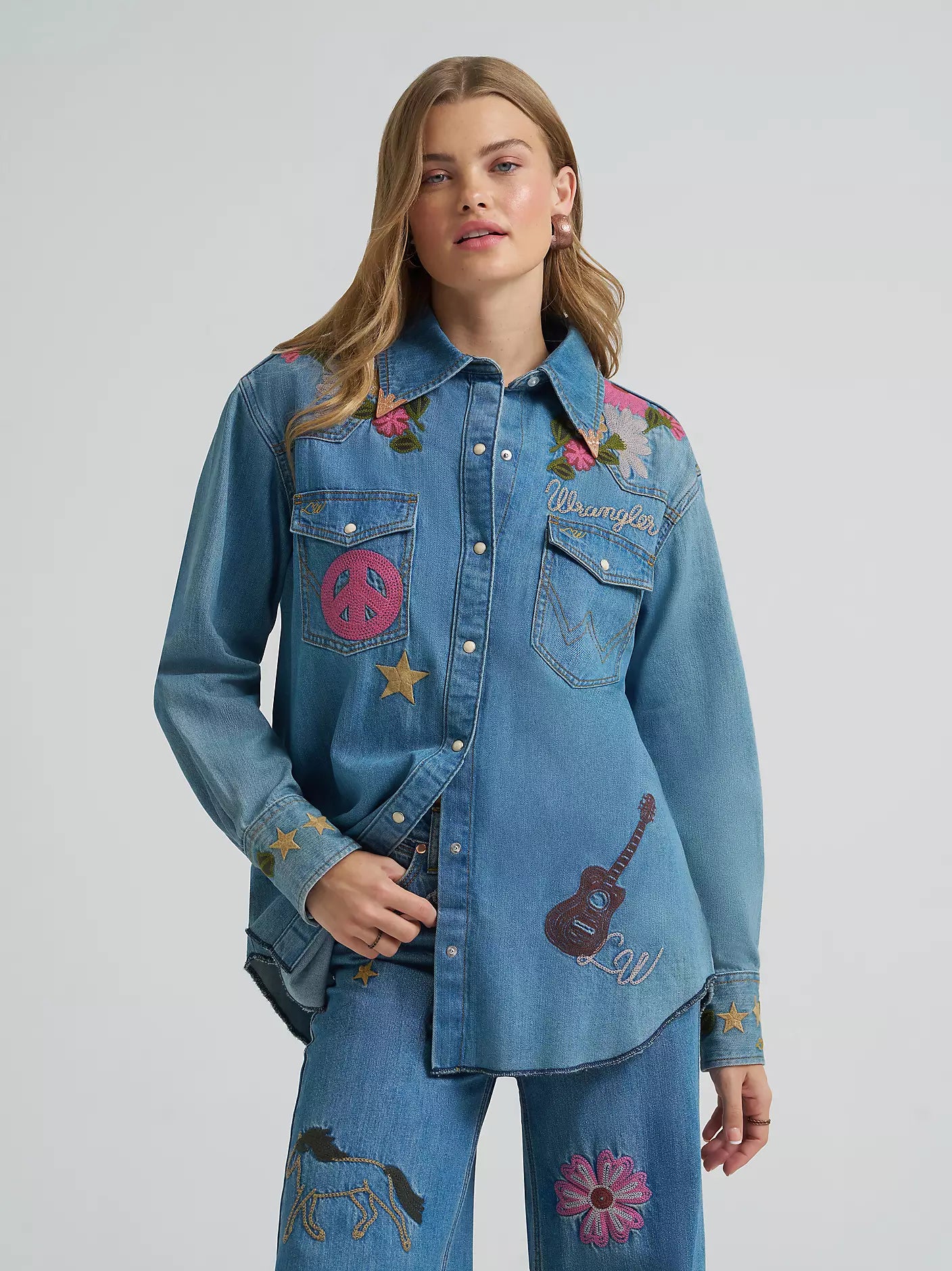 Wrangler X Lainey Wilson Wmns Denim LS Shirt