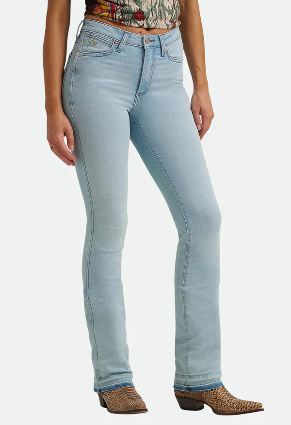 Wrangler x Lainey Wilson Raw Hem Boot Huggers | Country Clothing - Ladies Jeans | Saddleworld Ipswich