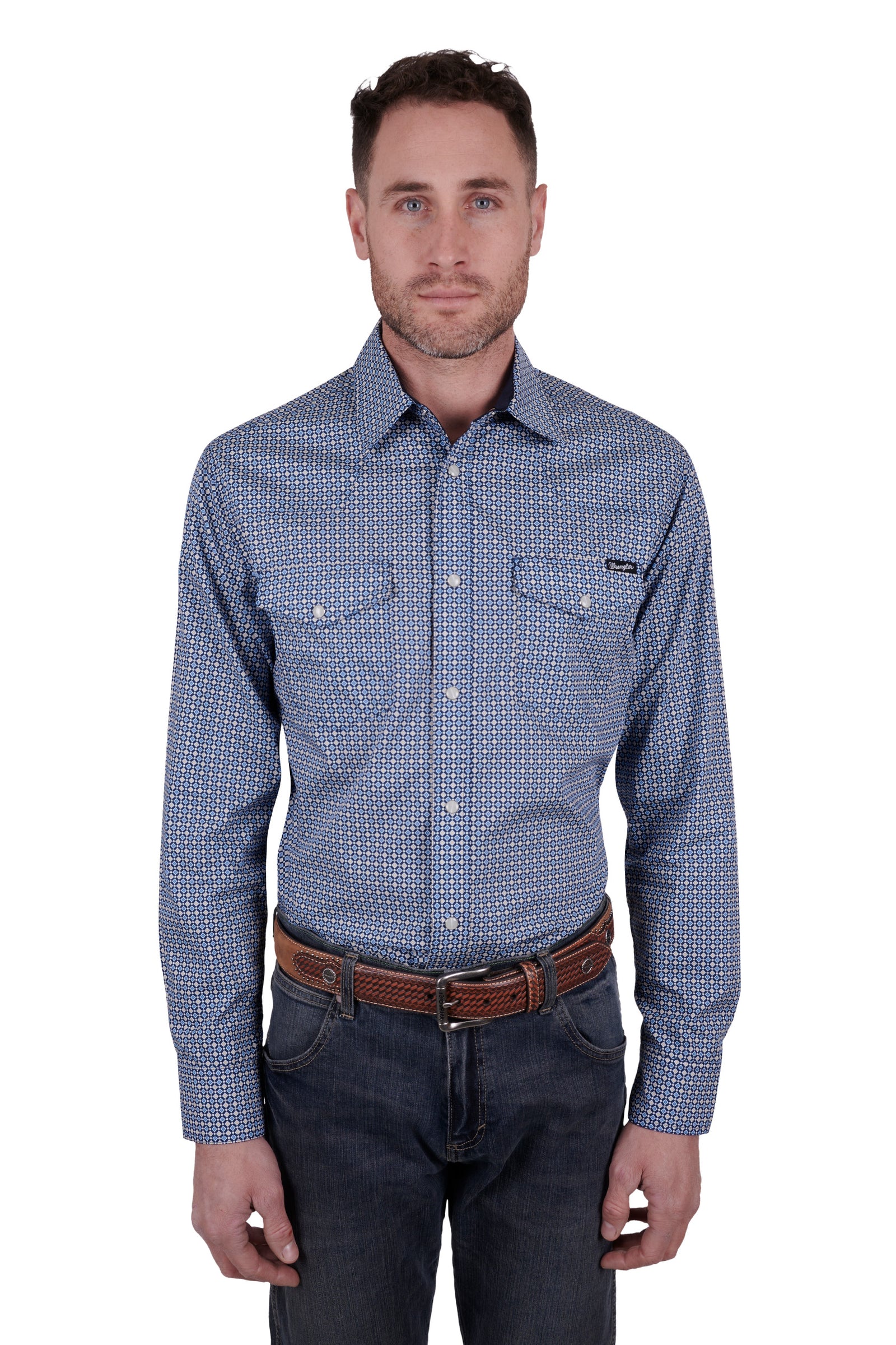 Wrangler Mens Dino LS Shirt - Black Friday Sale