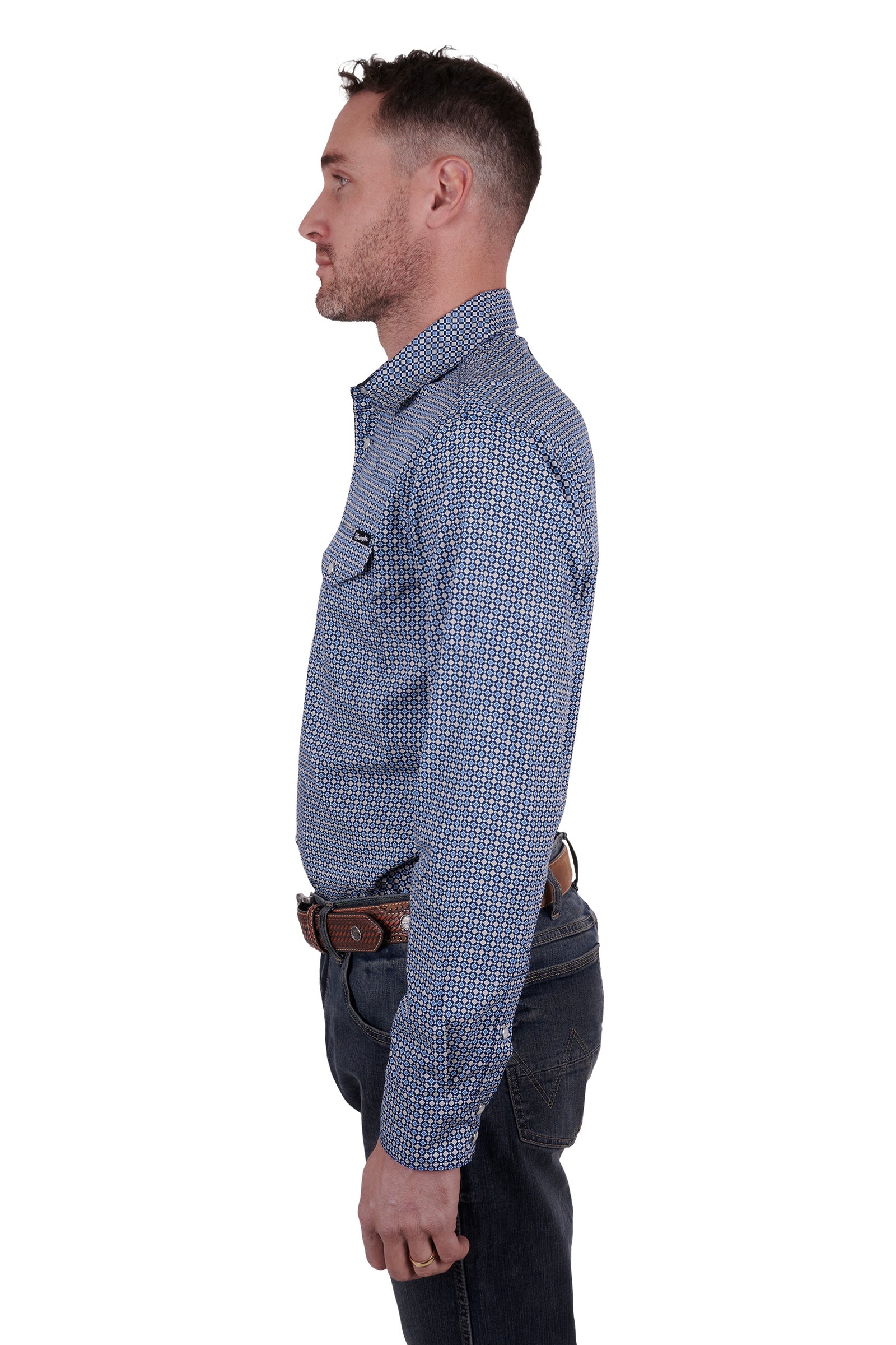 Wrangler Mens Dino LS Shirt - Black Friday Sale