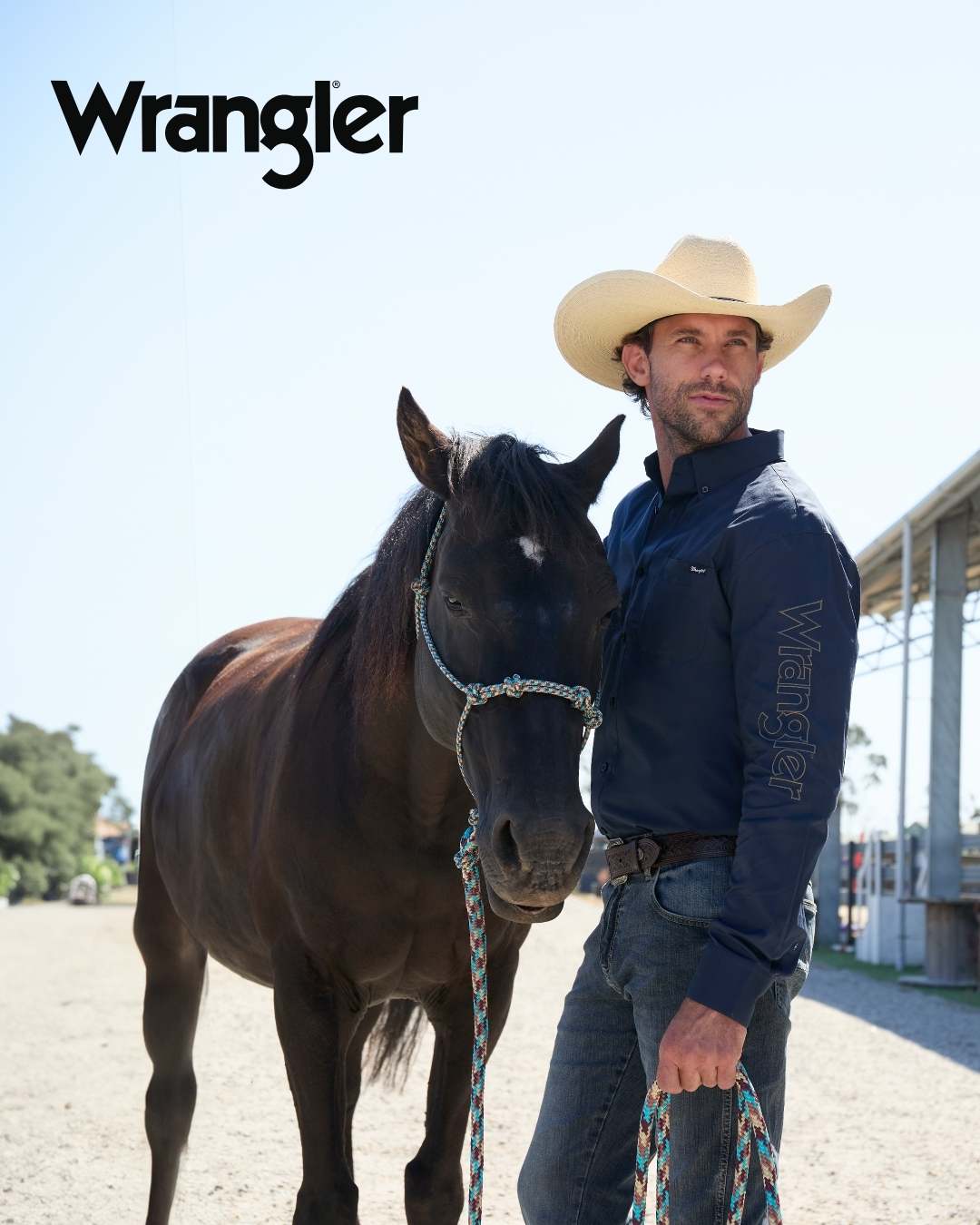 Wrangler Mens Brad Logo LS Shirt