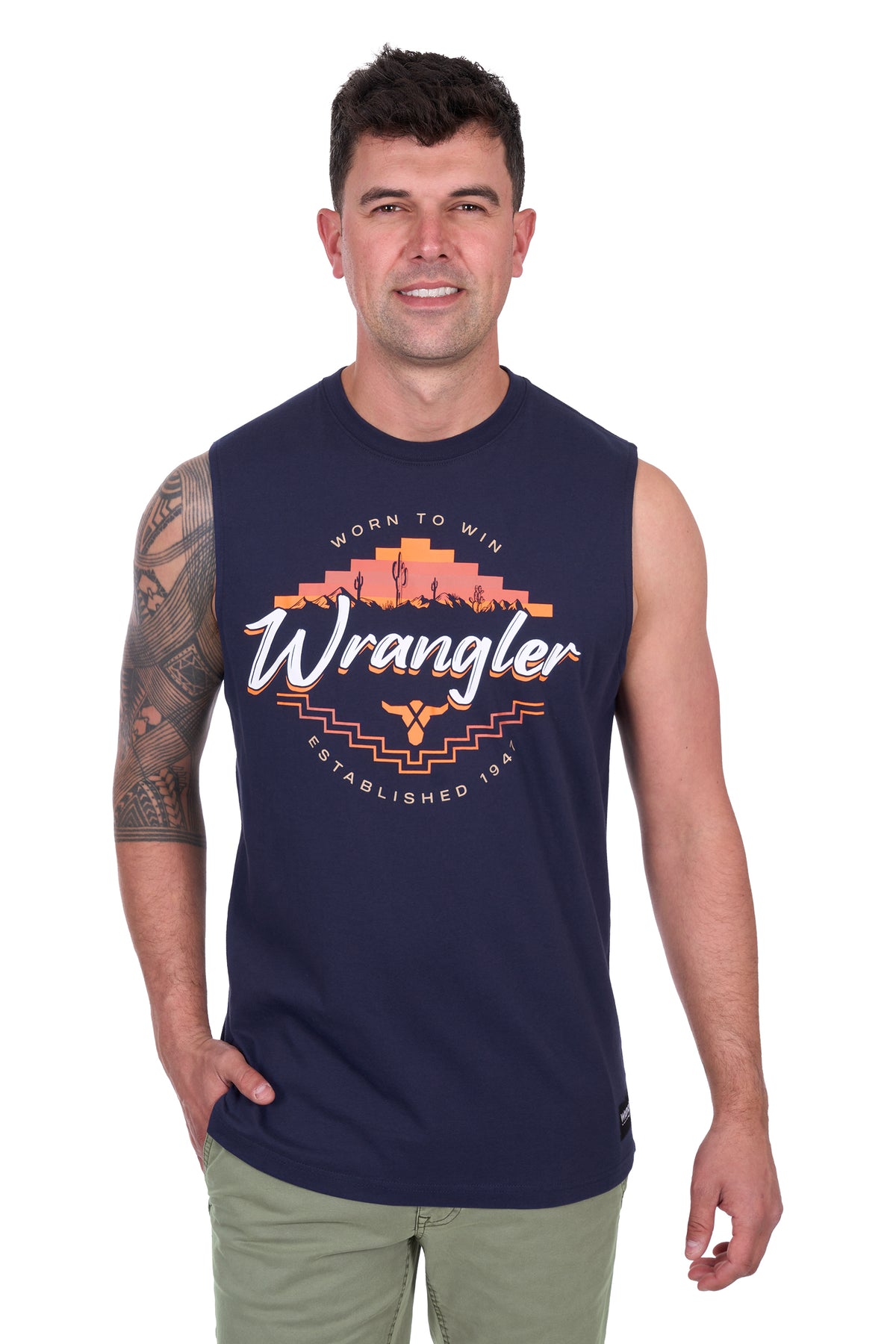 Wrangler Mens Mario Muscle Tank - EOFY Sale