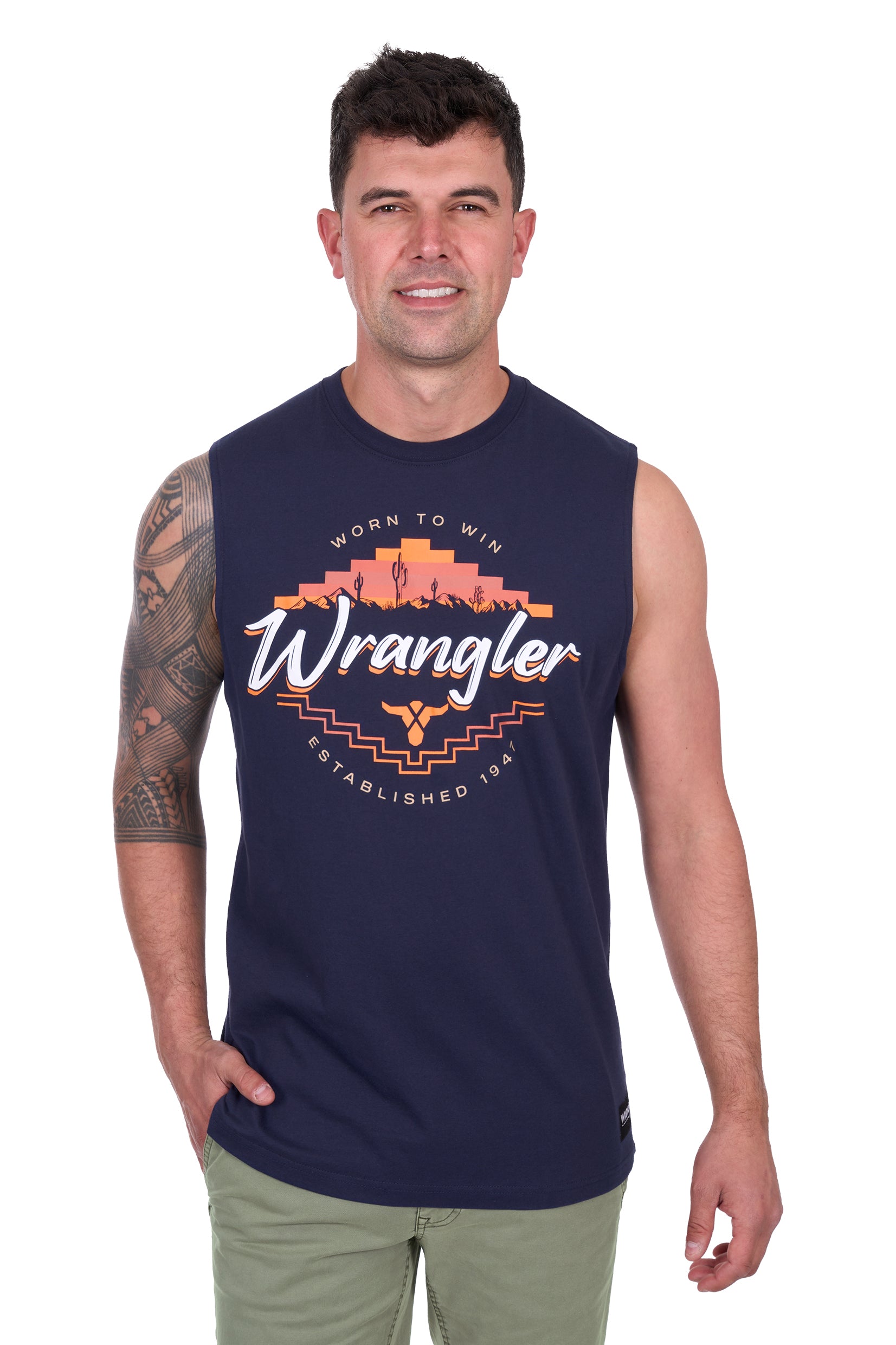 Wrangler Mens Mario Muscle Tank