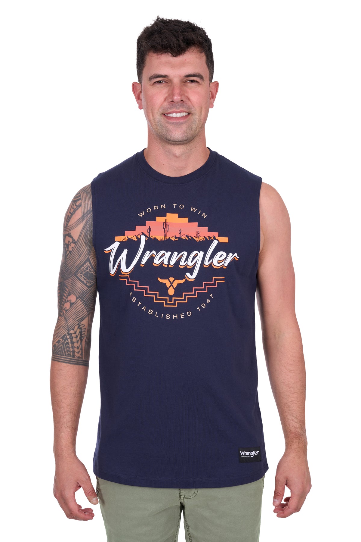 Wrangler Mens Mario Muscle Tank - EOFY Sale