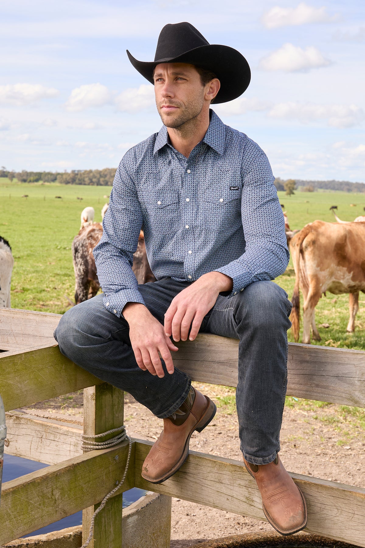 Wrangler Mens Theo Long Sleeve Shirt