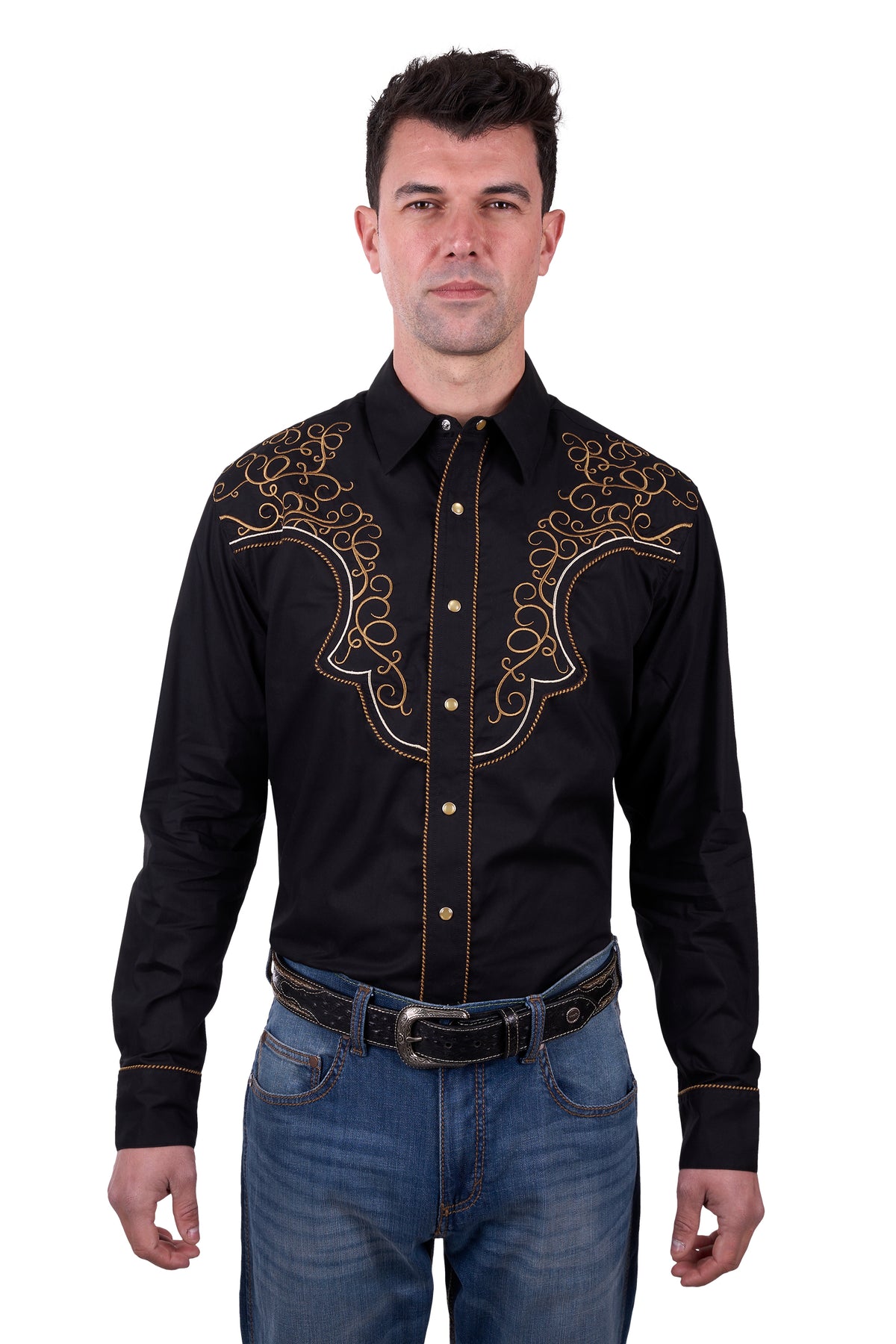 Wrangler Mens Rhys Embroidered Long Sleeve Shirt