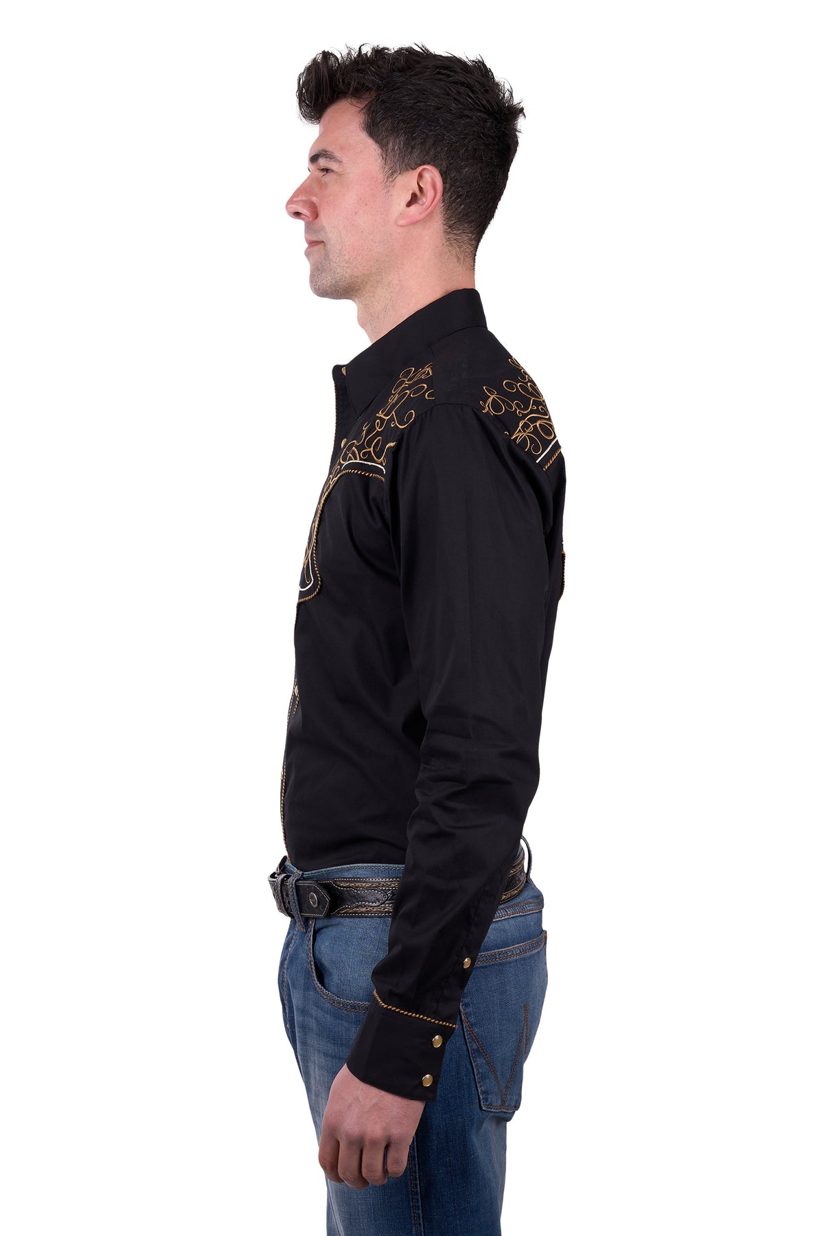 Wrangler Mens Rhys Embroidered Long Sleeve Shirt