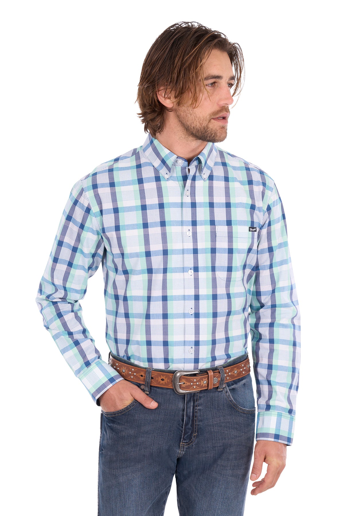 Wrangler Mens Dale 1 Pkt LS Shirt
