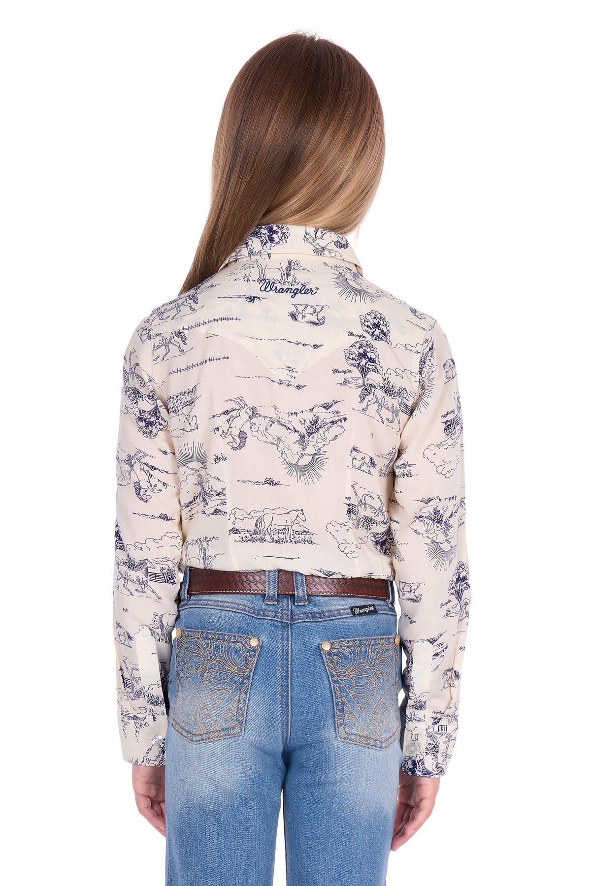 Wrangler Girls Ivory LS Shirt
