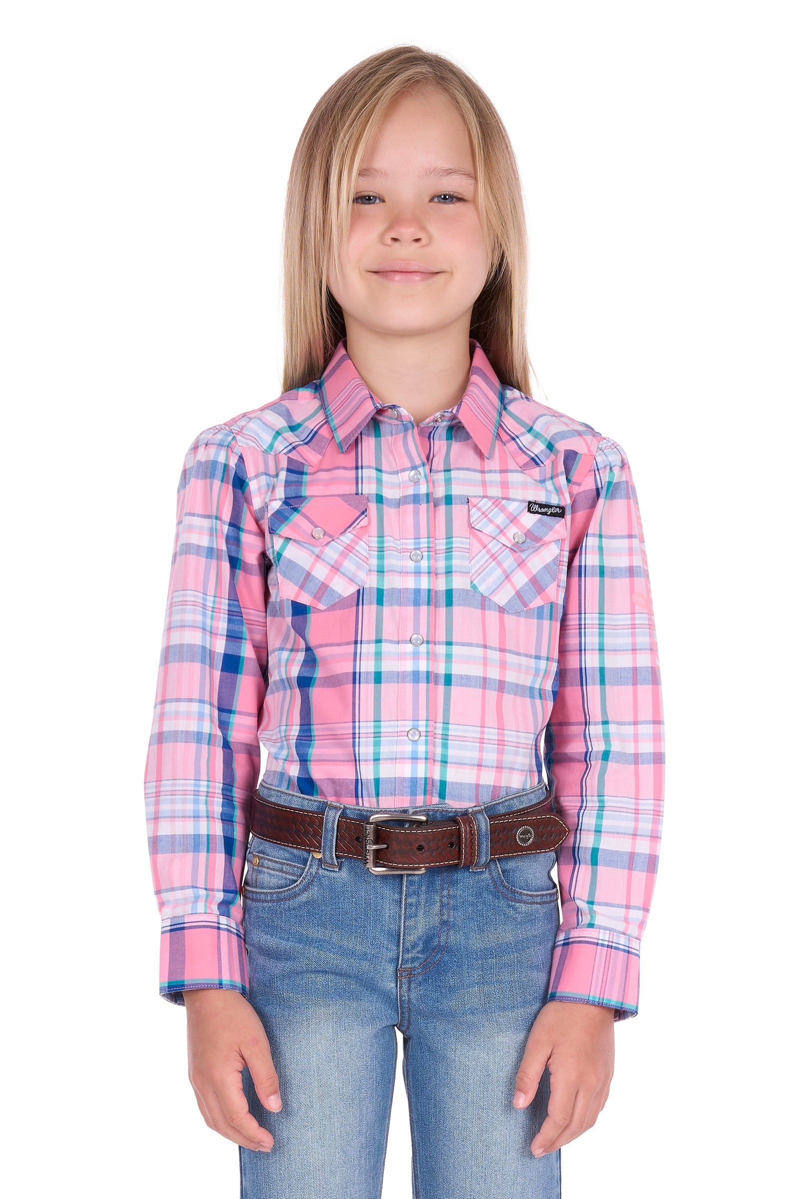 Wrangler Girls Kiara Logo LS Shirt