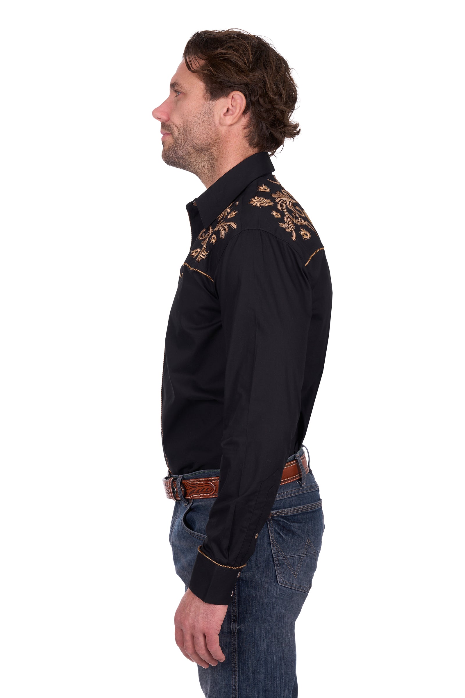 Wrangler Mens Luke Embroidered LS Shirt