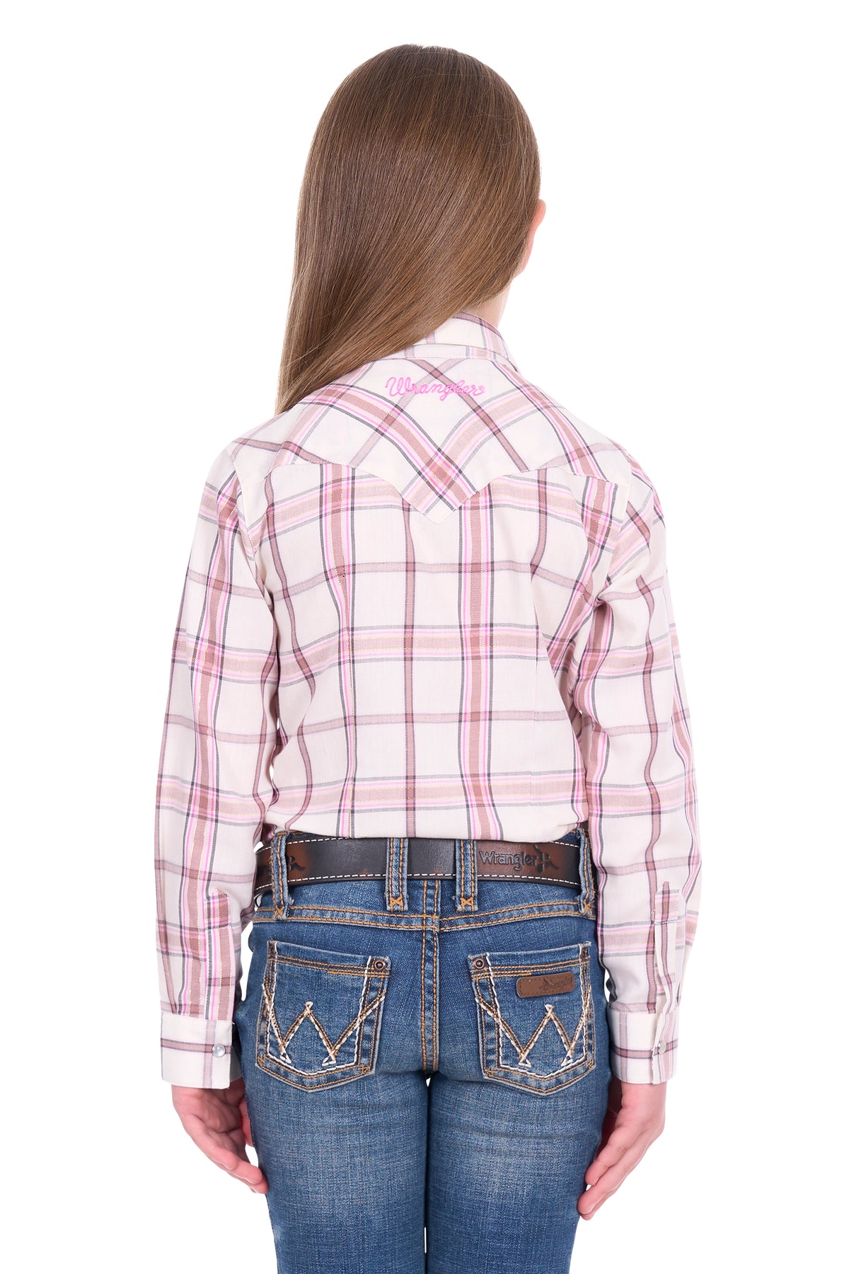 Wrangler Girls Henley Logo LS Shirt