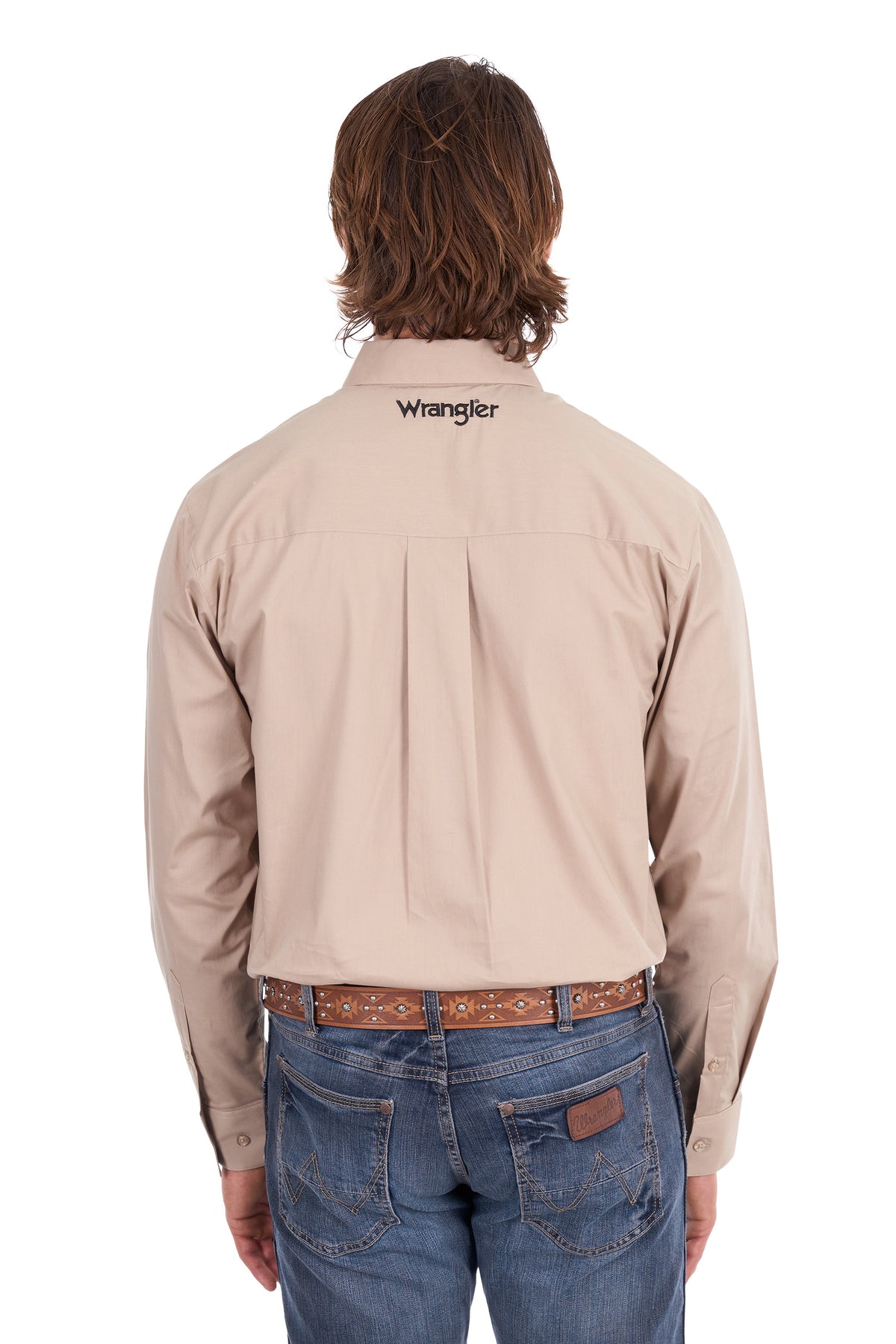 Wrangler Mens Flex Logo 1 Pkt LS Shirt