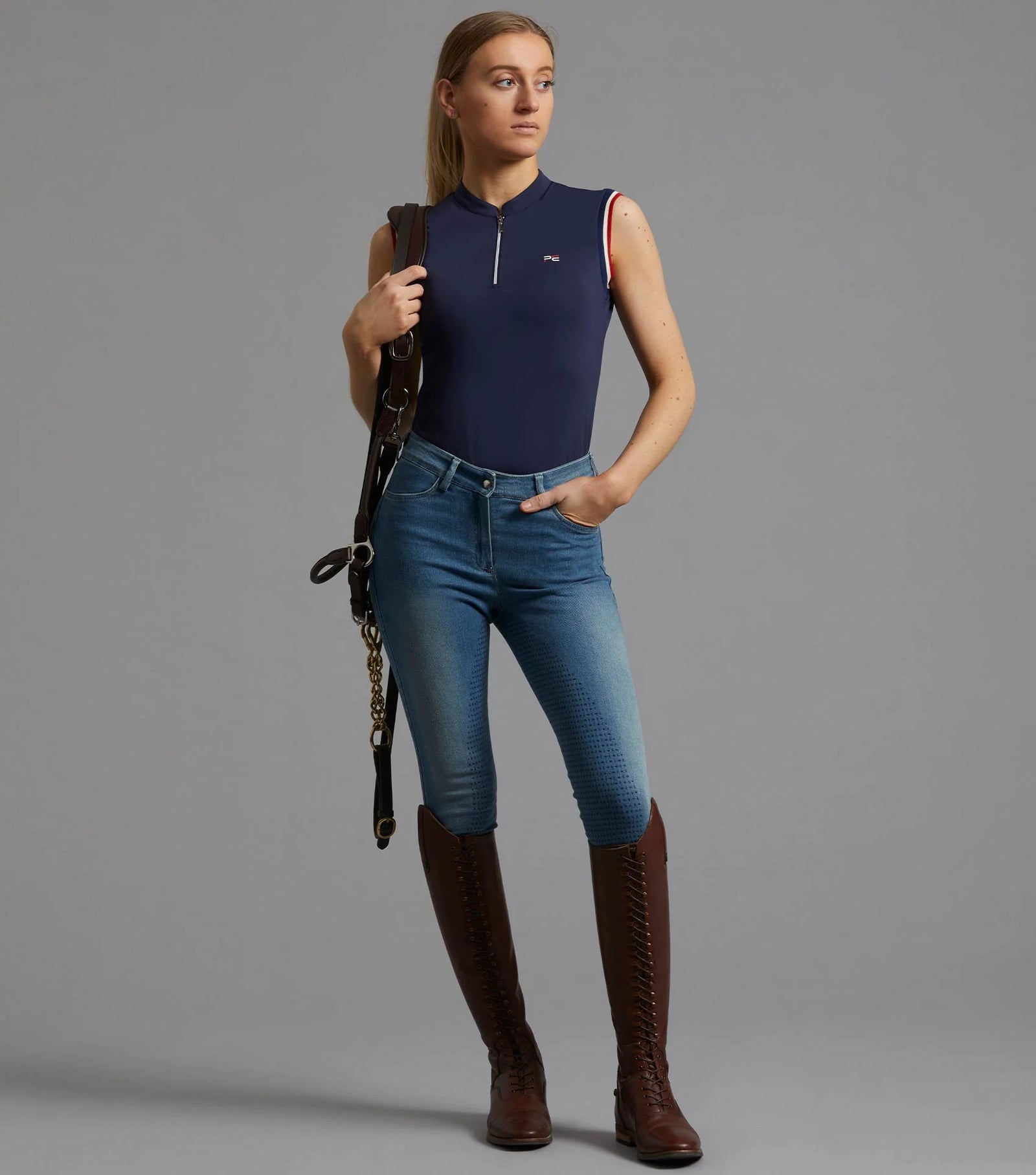 Premier Equine Alito Ladies Sleeveless Riding Top - Black Friday Sales