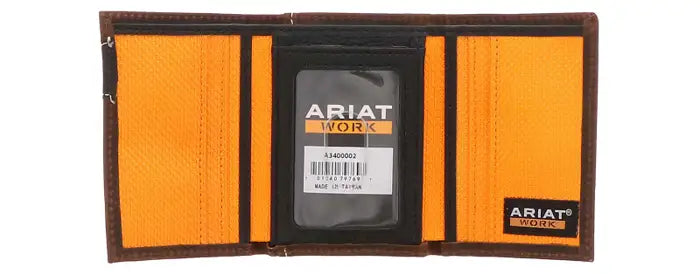 Ariat Work Wallet Trifold Brown | Giftware - Wallet | Saddleworld Ipswich