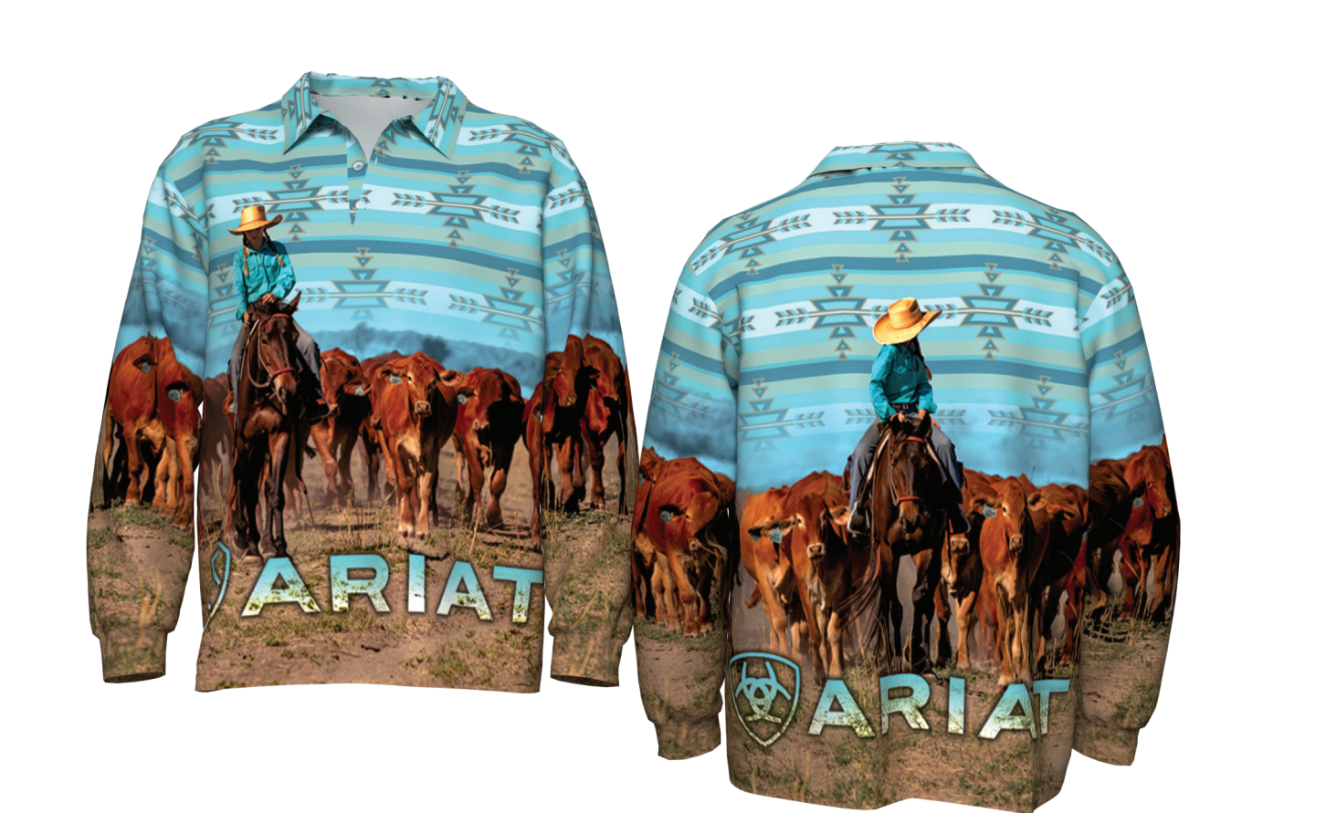 Ariat Kids Fishing Shirt Little Cowgirls