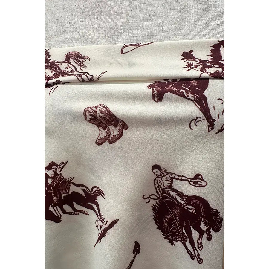 Western Giddy Up Cactus Print Scarf