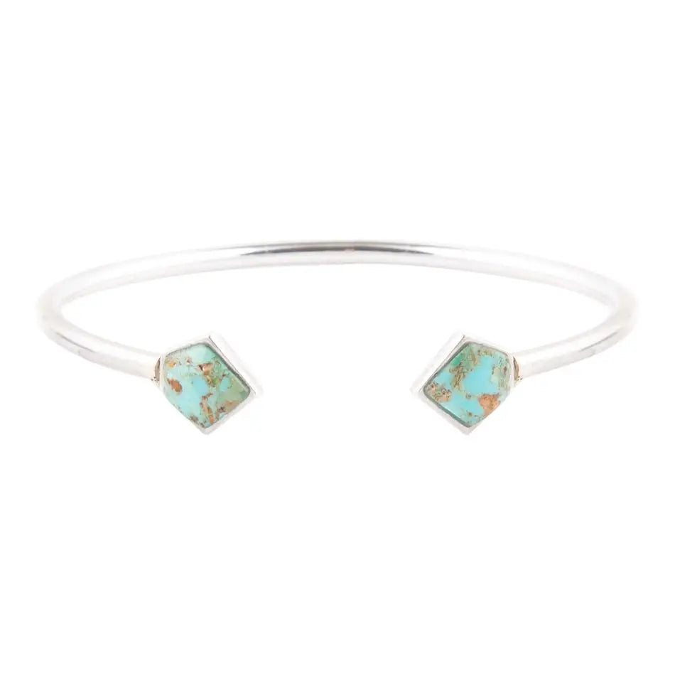 Mirror Image Turquoise ans Sterling Silver Cuff Bracelet