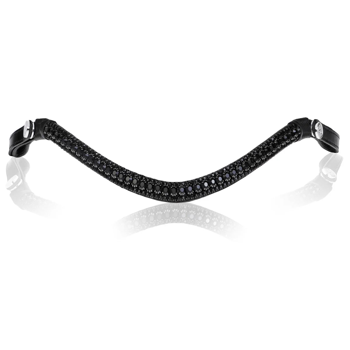 Lumiere Black Solitaire Crystal Browband