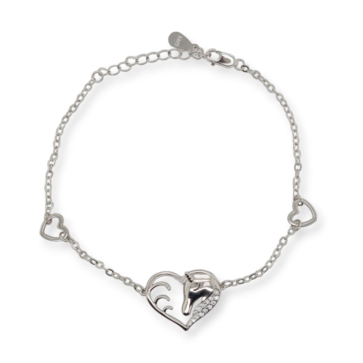 Mountain Creek Jewellery - Bracelet SS and CZ Unicorn